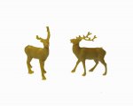 Caribou or Reindeer Vintage Plastic Miniatures (2)