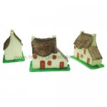 Thatch Roof Cottage House Vintage Miniature (1)
