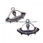 I WANT TO BELIEVE Alien Spaceship Charms (4)