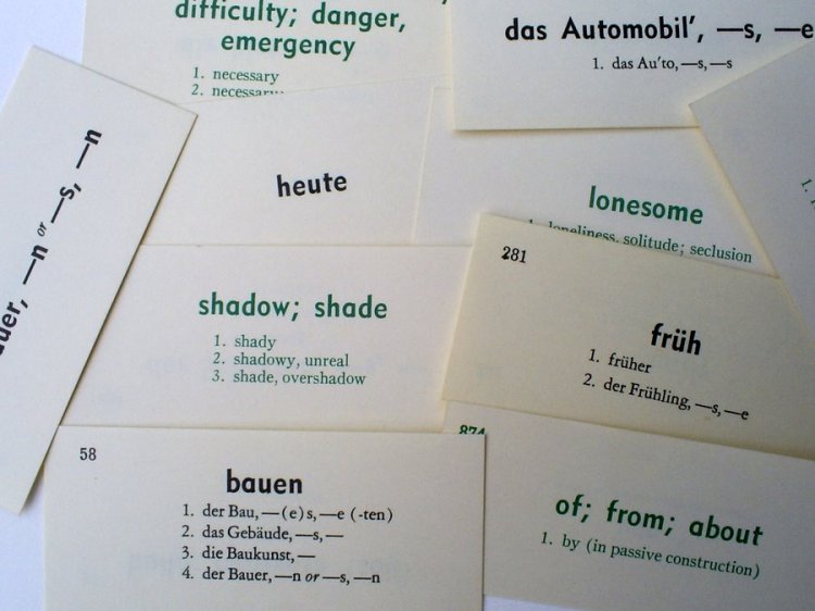 German Vintage Vocabulary Cards (10) - Click Image to Close