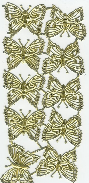 Golden Die-cut Butterflies (10) - Click Image to Close