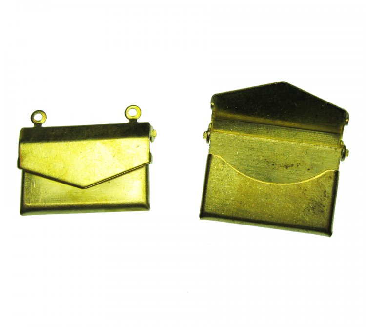 Plain Brass Envelope Charm Pendant (3) - Click Image to Close