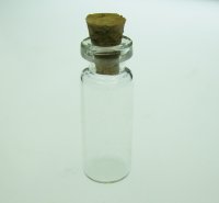 Little Glass Bottles with Cork Stoppers (3)