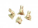 Pudgy White Bunnies Vintage Miniatures (4)