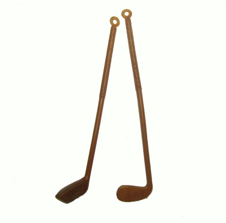 Brown Golf Club Vintage Charms (6) - Click Image to Close