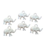 White Elephant Vintage Plastic Charms (6)
