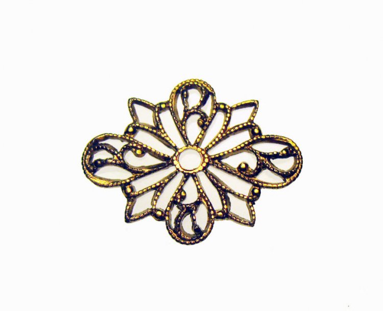 Brass Plated Steel Filigree (3) - Click Image to Close