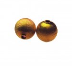 Textured Raw Brass Vintage Beads (6)