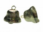 Silvertone Vintage Bell Charms (4)