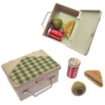 Metal Lunchbox with Lunch 4pc Miniature Set