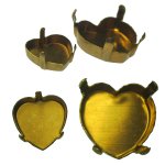 Coppery Heart-Shaped Vintage Settings (6)