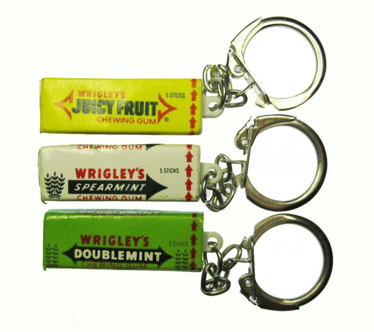Wrigley's DOUBLEMINT Chewing Gum Vintage Key Chain (1) - Click Image to Close