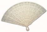 White Ornate Plastic Fan (6)