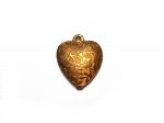 Coppery Floral Heart Puff Vintage Charms (4)