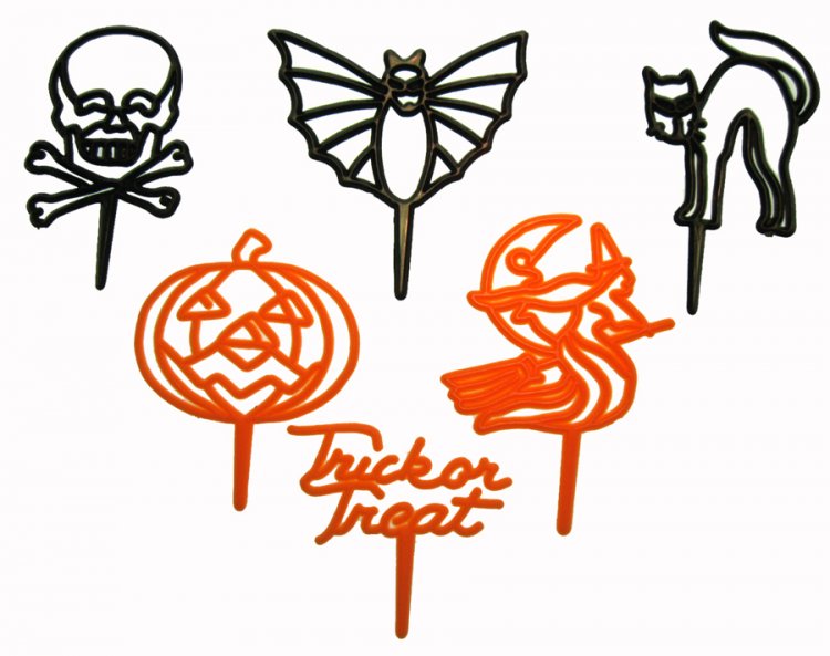 Halloween Cut-Out Picks (12) - Click Image to Close