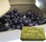 Box of Vintage Purple Map Tacks