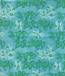 "Happy Birthday" Vintage Gift Wrap Sheet