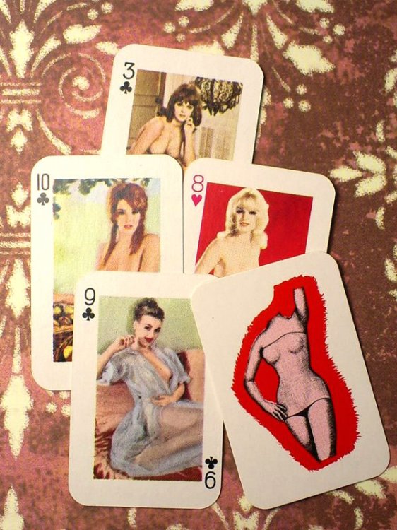 TINY Nudie Vintage Playing Cards (4) - Click Image to Close