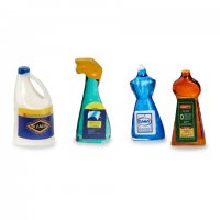 Cleaning Product Miniature Bottles Set