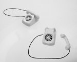 White Rotary Telephone Miniature (1)