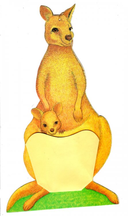 Kangaroo Pouch Ornament Card - Click Image to Close
