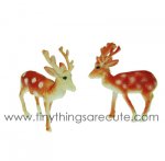 Retro Miniature Spotted Deer with Antlers (6)