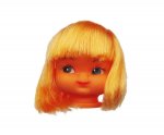 Blonde Vinyl Vintage Doll Head