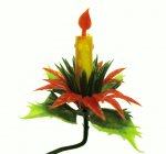 Poinsettia + Candle Retro Pick Toppers (8)