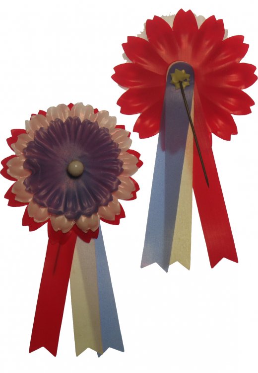 Americana Rosette Vintage Pin (1) - Click Image to Close