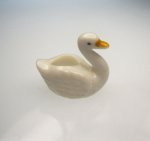Ceramic White Goose Planter (1)