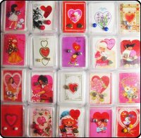 Boxed Vintage Valentine Mini Card with Earrings