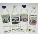 2 piece Evian or Volvic Water Bottle Miniatures (click to choose style)