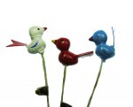 Hand Painted Vintage Wooden Birds (3)