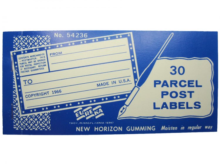 PARCEL POST Vintage 30pc Label Booklet - Click Image to Close
