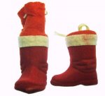 Flocked Red Boot Vintage Treat Container, Germany (1)