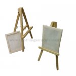 Wooden Easel + Blank Canvas Miniature