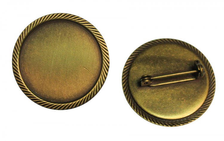 Brooch Pin Finding with 25mm Recess (3) - Click Image to Close