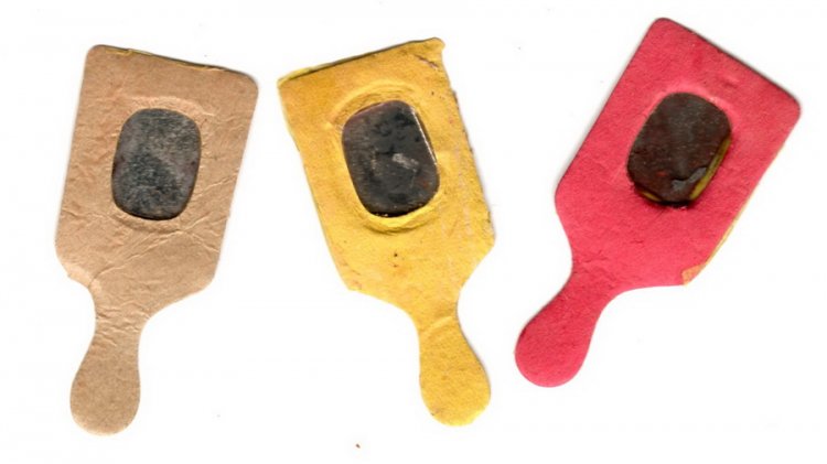 Primitive Vintage Doll Hand Mirrors (3) - Click Image to Close