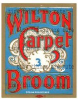 Vintage Broom Label : Wilton Carpet