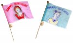 Silk "Happy Birthday" Vintage Flag Lapel Pin (1)