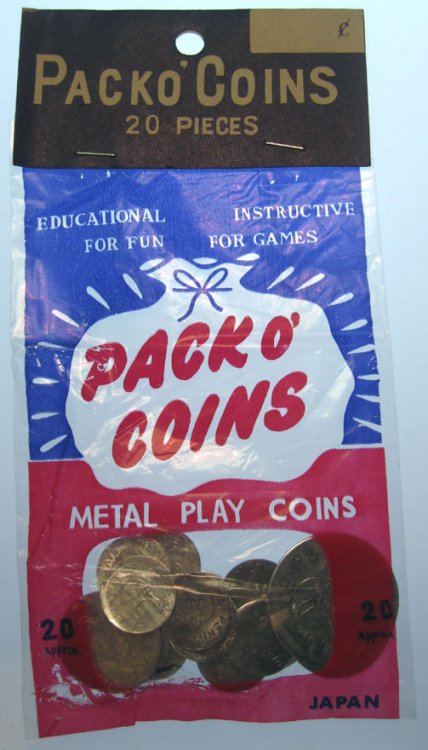 PACKO' COINS Vintage Play Money - Click Image to Close