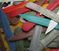 Assorted Color Vintage Plastic Knife Dagger (4)