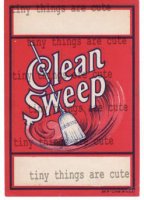 Vintage Broom Label : Clean Sweep