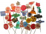 Vintage European Advertising Plastic Stick Pins (6)