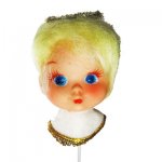 Angel Vinyl Doll Head Vintage Wire Pick (1)