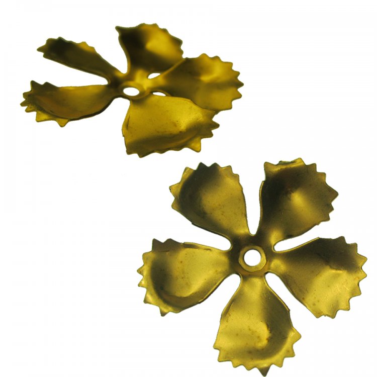 Five-Petal Coppery Flower Component (4) - Click Image to Close