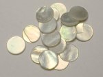 11mm Genuine Mother of Pearl Disc Cabochons (30)