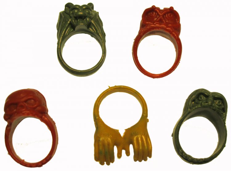 Creepy Vintage Monster Rings (3) - Click Image to Close