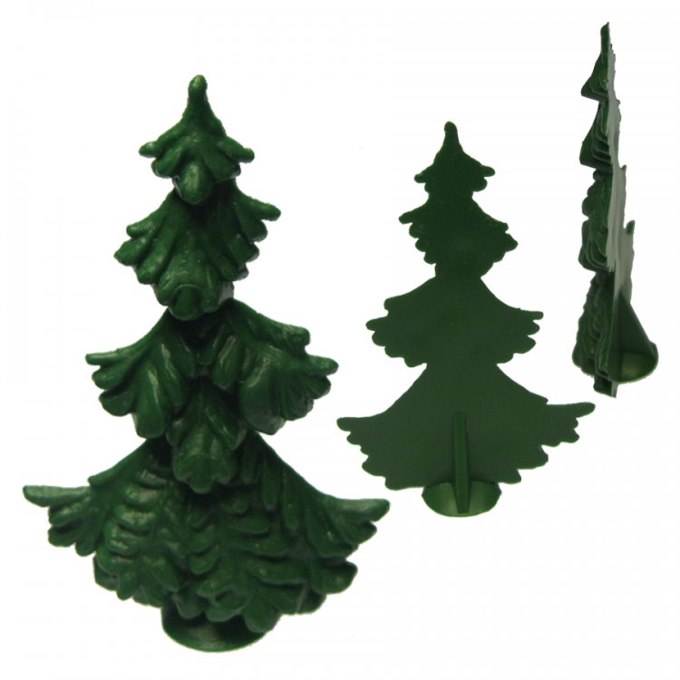Vintage Evergreen Tree Standups (2) - Click Image to Close