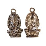Ganesha Silvertone Pendant Charms (3)